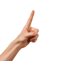 AI generated Pointing hand isolated on transparent background png