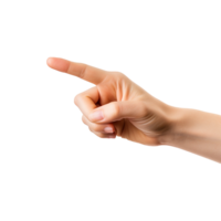 AI generated Pointing hand isolated on transparent background png