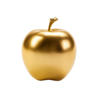 ai generiert golden Apfel isoliert auf transparent Hintergrund png