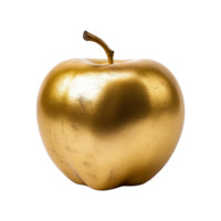 ai generiert golden Apfel isoliert auf transparent Hintergrund png