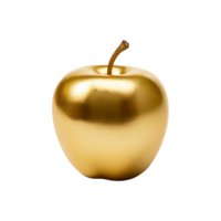 ai generiert golden Apfel isoliert auf transparent Hintergrund png