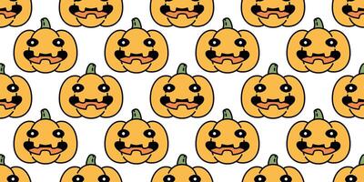 pumpkin Halloween seamless pattern vector cartoon scarf isolated repeat wallpaper ghost tile background illustration icon symbol doodle design