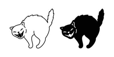 gato vector Víspera de Todos los Santos gatito calicó icono logo símbolo dibujos animados personaje garabatear ilustración diseño