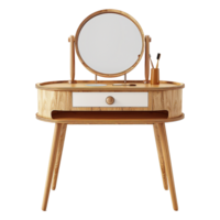 AI generated Wooden dressing table isolated on transparent background png