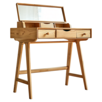 AI generated Wooden dressing table isolated on transparent background png