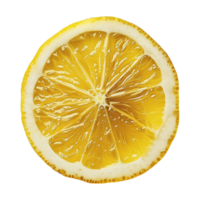 AI generated Lemon slice isolated on transparent background png