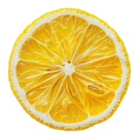 AI generated Lemon slice isolated on transparent background png