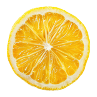 AI generated Lemon slice isolated on transparent background png