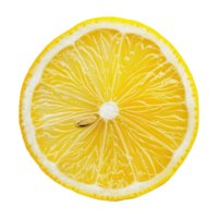 AI generated Lemon slice isolated on transparent background png