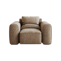 AI generated Minimalist armchair isolated on transparent background png