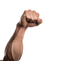 AI generated Punching hand isolated on transparent background png