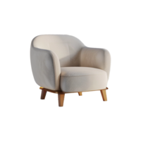 AI generated Minimalist armchair isolated on transparent background png