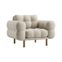 AI generated Minimalist armchair isolated on transparent background png