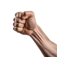 AI generated Punching hand isolated on transparent background png