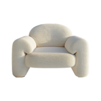 AI generated Minimalist armchair isolated on transparent background png