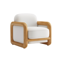 AI generated Minimalist armchair isolated on transparent background png