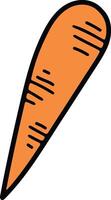 Hand Drawn carrot in flat style vector