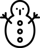 icono de vector de muñeco de nieve