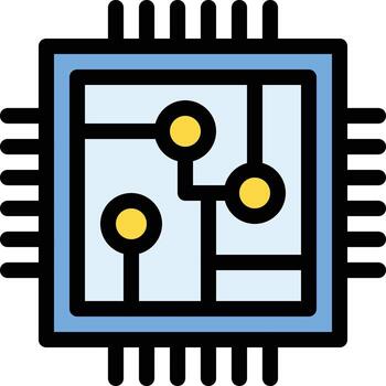 Cpu chip vector icon