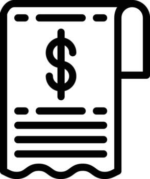 Bill vector icon