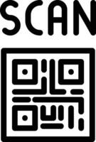 icono de vector de código qr