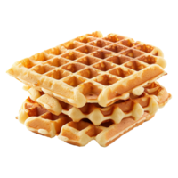 AI generated Belgian waffles isolated on transparent background png