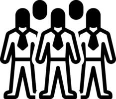 Vector solid black icon for staffing