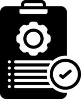 Solid black icon for approve vector