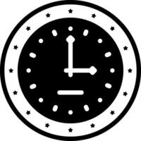 Solid black icon for timer vector