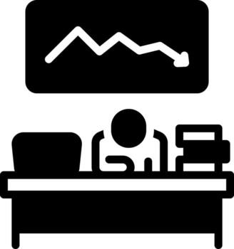 Solid black icon for lack vector