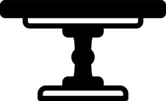 Vector solid black icon for table