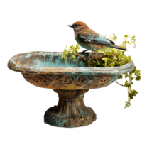 AI generated Birdbath png isolated on transparent background