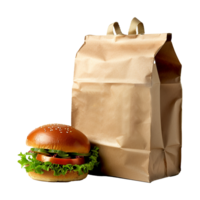 AI generated Food delivery bag isolated on transparent background png