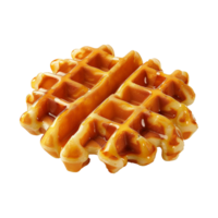 AI generated Belgian waffles isolated on transparent background png