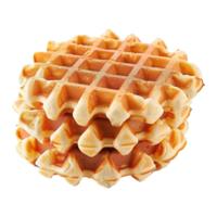 AI generated Belgian waffles isolated on transparent background png