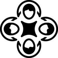 sólido negro icono para comunidad vector