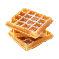 AI generated Belgian waffles isolated on transparent background png