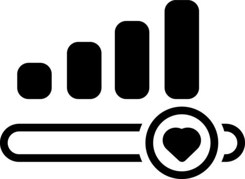 Vector solid black icon for level