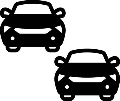Solid black icon for vehicles vector