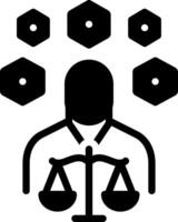 Vector solid black icon for principles