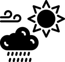 Vector solid black icon for weather