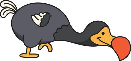 Cute cartoon Dodo bird vector illustration.