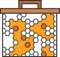 Bee hive in flat style vector