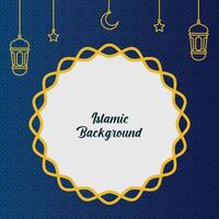 Islamic style Ramadan and Eid Greeting Card background vector