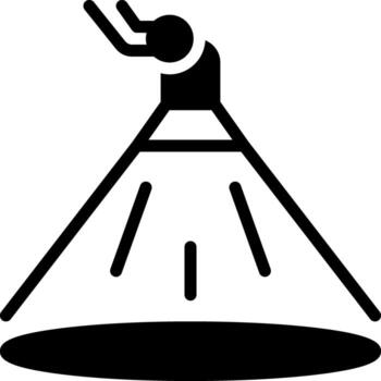Vector solid black icon for spotlight