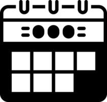 Solid black icon for calendar vector