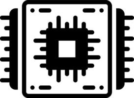 Vector solid black icon for embedded