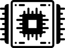 Vector solid black icon for embedded