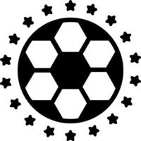 Vector solid black icon for football