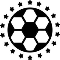 Vector solid black icon for football